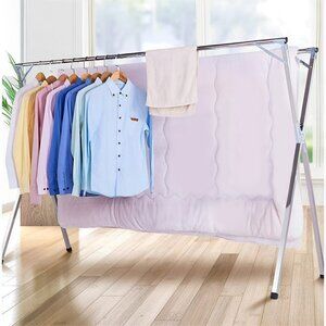 SOGA 2m Portable Standing Clothes Drying Rack –HeavyDuty Foldable Laundry Hanger